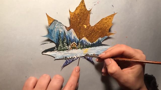 "Зима на осени". Рисуем на листьях, мастер-класс в Ставрополе смотреть онлайн