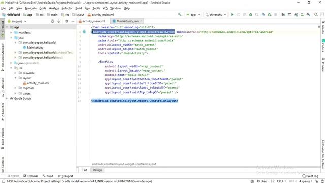 Create Your Own App | Hello World Application in Android Studio | Part01 | (हिंदी में ) | смотреть онлайн