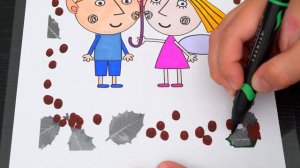 Coloring Ben & Holly's Little Kingdom Coloring Page Prismacolor Paint Markers | KiMMi THE CLOWN