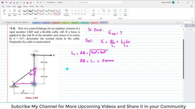 2-8| Chapter 2 | Strain | Mechanics of Materials by R.C Hibbeler|