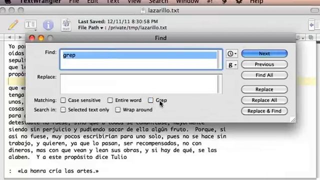 Practicing with TextWrangler смотреть онлайн