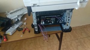 canon mf 418 застревает бумага, разбор печки, чистка