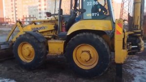 Экскаватор-погрузчик Komatsu WB97S-5 экспресс-обзор от Станислава Кожушко