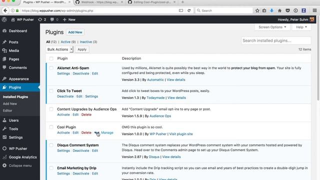 Install and update a WordPress plugin directly from GitHub with WP Pusher смотреть онлайн