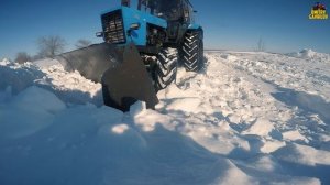 Чистка снега в -30 на МТЗ 82.1. В таких условиях я ещё не работал.