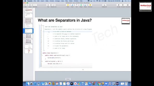 Core Java Basic Concepts | FREE Live Classes - Day - 06 | Java | Java Tutorial | JAVA | RedSysTech