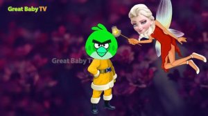 141 Wrong Heads Angry Birds Santa Body Elsa Color Learn Finger Family Nursery Rhyme Song