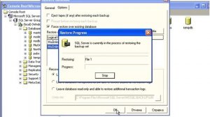 Восстановление баз данных в Microsoft SQL Server