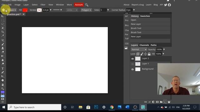 Photopea Tutorial #03 Shapes and Custom Brush Review (Free Alternative to Photoshop) смотреть онлайн
