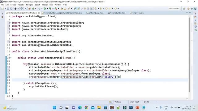 JPA Criteria Query API and order by one or many columns | Sorting with Hibernate | KK HindiGyan смотреть онлайн