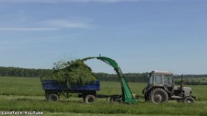 Старый трактор МТЗ-80 с косилкой КИР-1,5М - заготовка подкормки для фермы