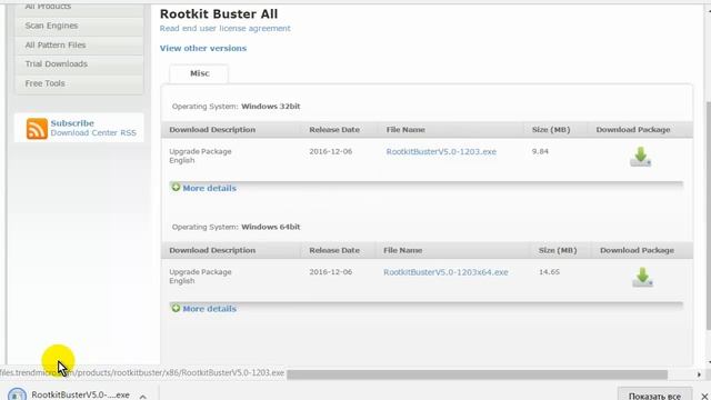 Антивирусный сканер Trend Micro RootkitBuster. Поиск руткитов смотреть онлайн