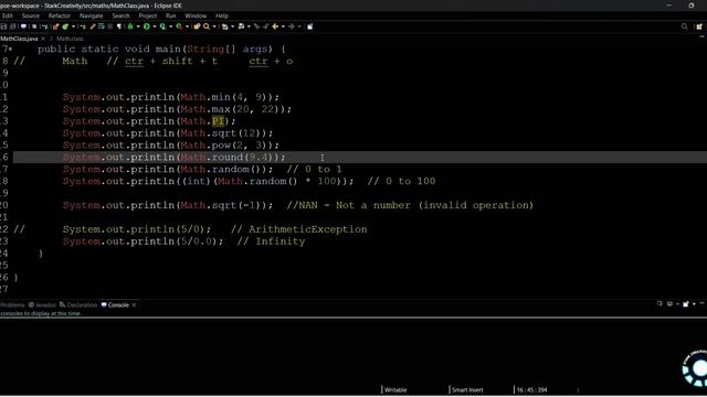 Math class in java | Ch -1 P-15 | Complete Java Course in hindi