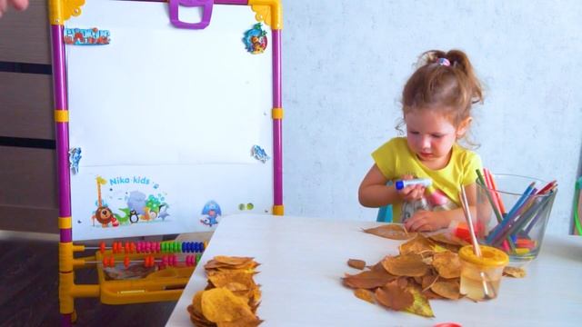 Мастер-класс: осенняя поделка из листьев для малышей смотреть онлайн