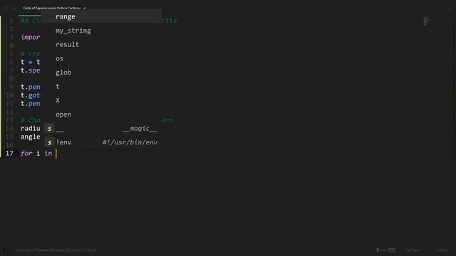 Circle of Squares using Python Turtle in Python | Python Examples | Python Coding Tutorial