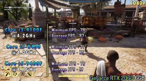 Core i3 9100F vs Core i5 8400 vs Core i5 9400F | RTX 2060 6GB | Tested 17 PC Games 1080p 1440p 4K