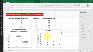 How to add Trendline in Excel - For Multiple Series