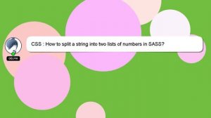 CSS : How to split a string into two lists of numbers in SASS?