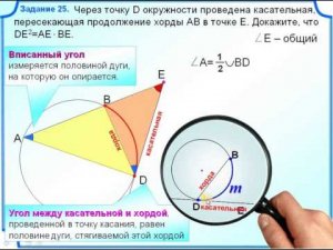 ОГЭ-24. Свойство касательной и хорды