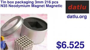 Tin box packaging 3mm 216 pcs N35 Neodymium Magnet Magnetic Balls Toy Adult Puzzle Neo Cube Magn C