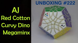 Unboxing №222 AJ Red Cotton Curvy Dino Megaminx | Ceiba Bombax Megaminx. Обзор