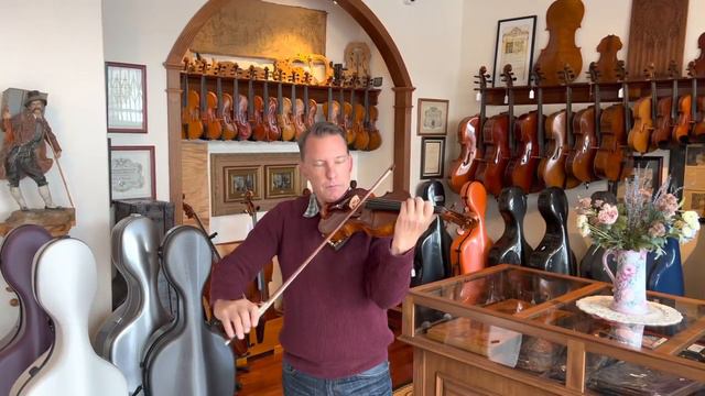 Fine 2021 Bergonzi-model Violin Crafted by Violinmaker Eric Benning for Sale смотреть онлайн