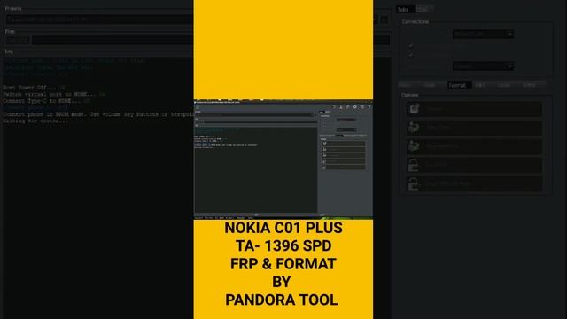 Nokia C01 Plus TA- 1396 FRP AND UNLOCK SPD TEST Point BY PANDORA BOX