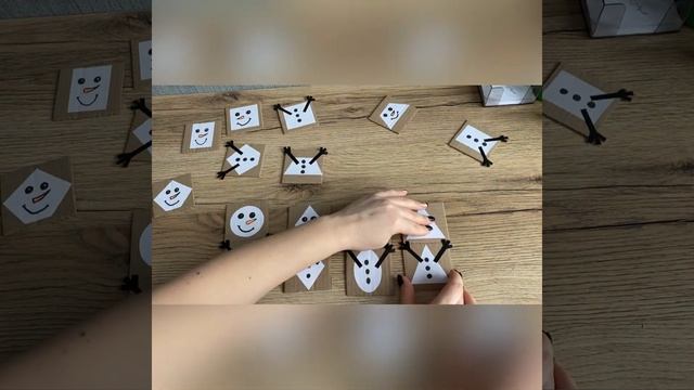 Дидактическая игра "Собери снеговика" геометрические фигуры смотреть онлайн