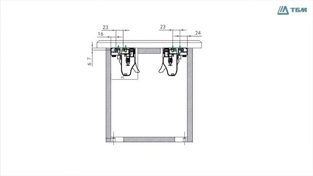 Монтаж мебельного ящика на направляющих скрытого монтажа Firmax 3D Control-(1080p25).webm