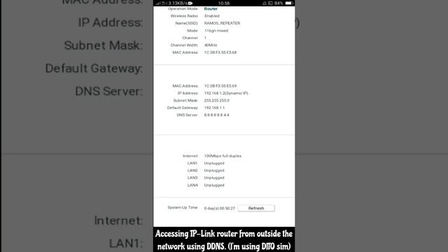 Accessing TP-Link Router using Free Dynamic DNS from Outside the network.