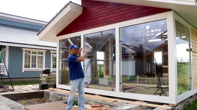 ФАХВЕРКОВЫЙ ДОМ за 5 ДНЕЙ. Кровля, внешняя отделка. День 3 - 5-й. ЦЕНА. "Строй и Живи". смотреть онлайн