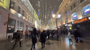 #Москва Никольская улица | прогулка перед новогодней ночью.