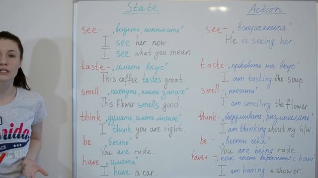 Глаголы, не употребляющиеся в длительных временах. смотреть онлайн