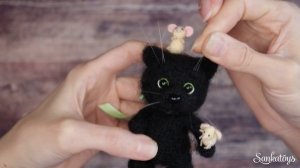 Котенок для Blythe. Как надежно прикрепить усы игрушке / How to attach whisker to the toy