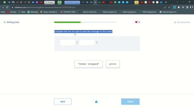 1 Writing Code | Introduction to Python | Sololearn