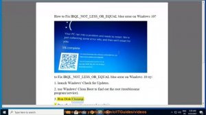 Fix IRQL_NOT_LESS_OR_EQUAL blue error on Windows 10