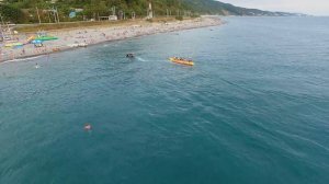 Сочи Лазаревское Полет Аше Водопадный Вид с Облаков(4К полный экран)