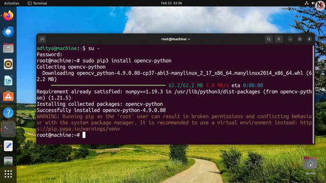 How To Install OpenCV 4.9.0 for Python on Ubuntu 22.04 | Install OpenCV in Ubuntu using Terminal