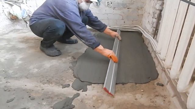 Создание стяжки пола на кухне  Часть № 1