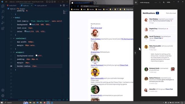 Notifications Page |  Frontend Mentor Challenge | Day 14