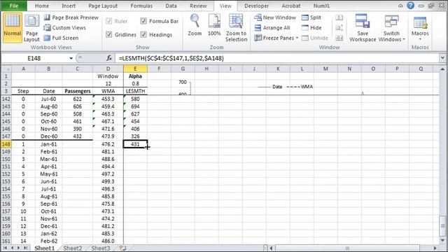 Tutorial - Brown's linear exponential smoothing in Excel смотреть онлайн