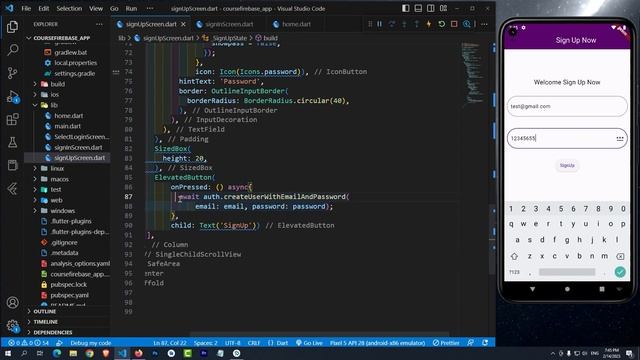 #2 انشاء وتسجيل مستخدم جديد Flutter | Firebase Authenticon 2023