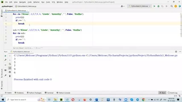 Day 9- Batch 3 - Python  For loop, while, break, continue