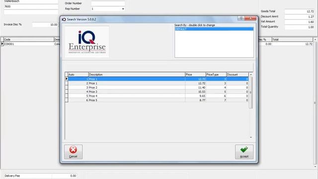 IQ POS Utilities Setup Default Settings 1 16 Show all Prices in Inv смотреть онлайн
