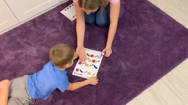 "Фрукты- овощи" счет до 5 + игра на липучках смотреть онлайн