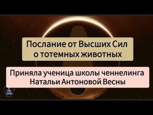 Послание от Высших Сил о тотемных животных. Автор: Екатерина Пенкина