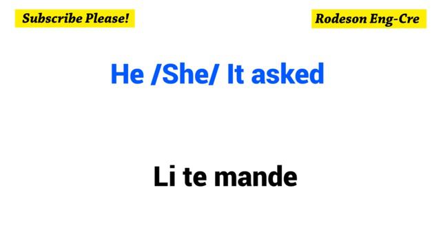 To ask = Mande – Simple Present, Simple Past, Simple Future and Conditional смотреть онлайн