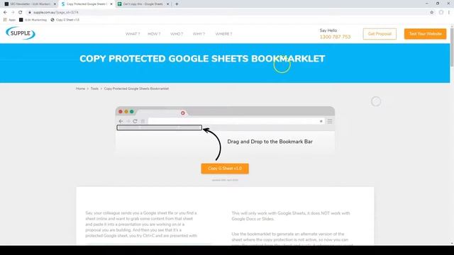 How to copy content from a protected Google sheet?