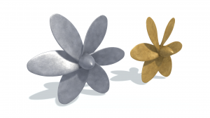 3D model. Ship screw E 6. Гребной винт.