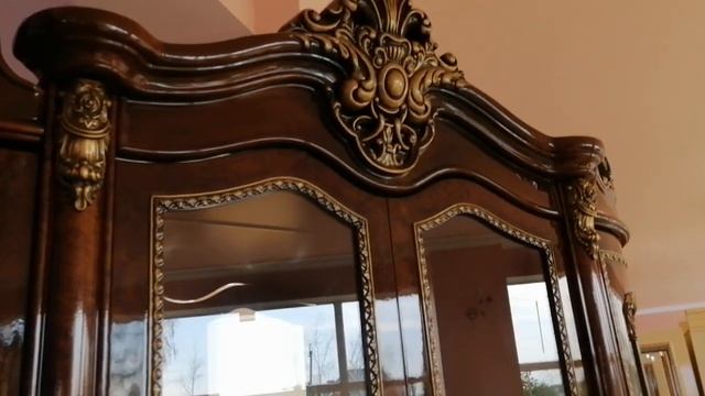 Витрина 4 дверная Корень Дуба глянец Эра мебель смотреть онлайн